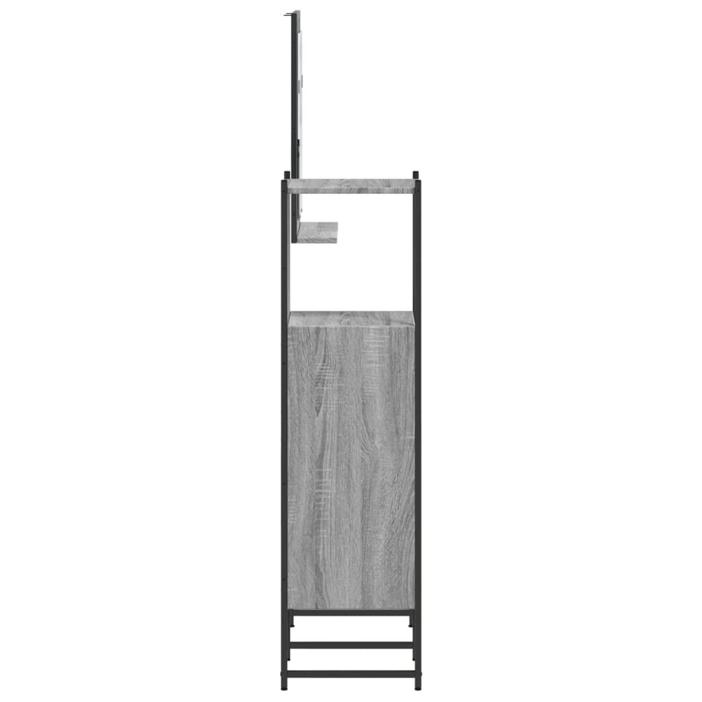 vidaXL 3 Piece Bathroom Cabinet Set Grey Sonoma Engineered Wood