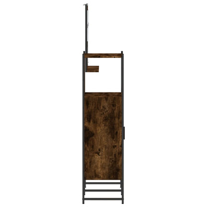 vidaXL 3 Piece Bathroom Cabinet Set Smoked Oak Engineered Wood