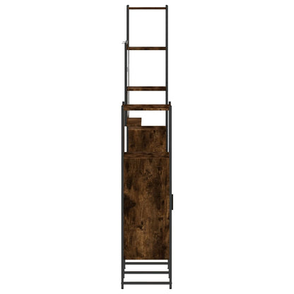 vidaXL 4 Piece Bathroom Cabinet Set Smoked Oak Engineered Wood