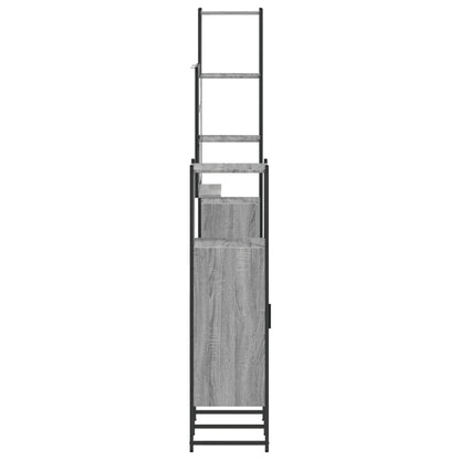vidaXL 4 Piece Bathroom Cabinet Set Grey Sonoma Engineered Wood