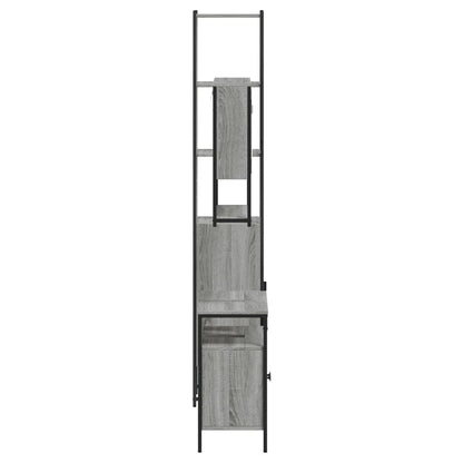 vidaXL 3 Piece Bathroom Furniture Set Grey Sonoma Engineered Wood