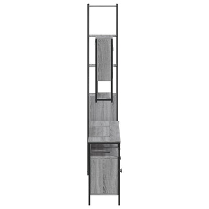 vidaXL 4 Piece Bathroom Furniture Set Grey Sonoma Engineered Wood