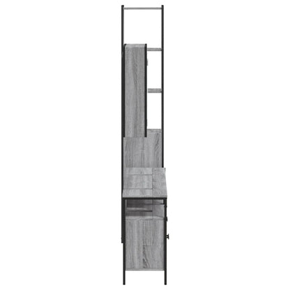 vidaXL 4 Piece Bathroom Cabinet Set Grey Sonoma Engineered Wood