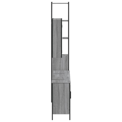 vidaXL 4 Piece Bathroom Cabinet Set Grey Sonoma Engineered Wood