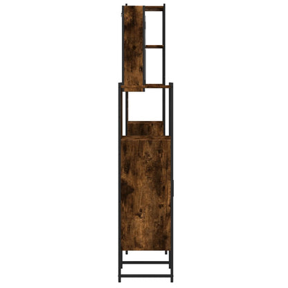 vidaXL 4 Piece Bathroom Cabinet Set Smoked Oak Engineered Wood