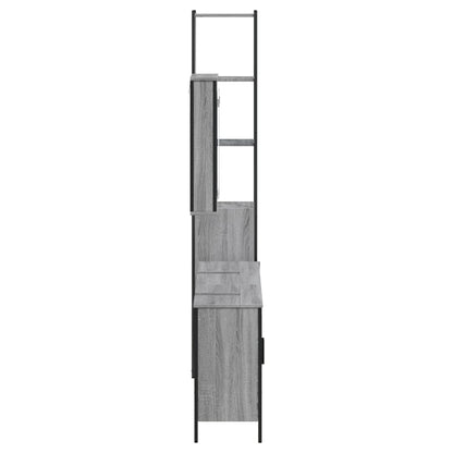 vidaXL 4 Piece Bathroom Furniture Set Grey Sonoma Engineered Wood