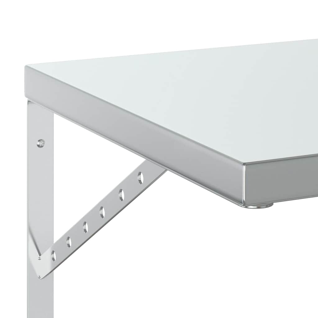 vidaXL Wall Shelves 2 pcs 50x40 cm Silver Stainless Steel