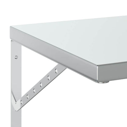 vidaXL Wall Shelves 2 pcs 50x40 cm Silver Stainless Steel