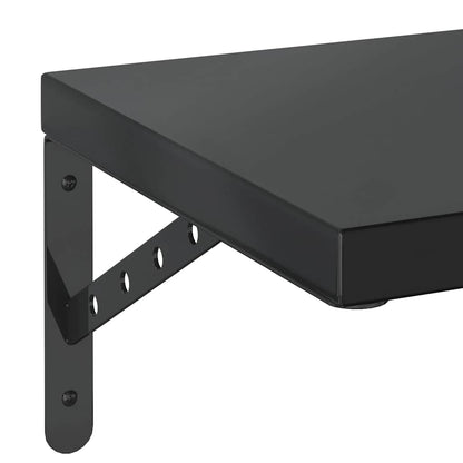 vidaXL Wall Shelves 2 pcs 100x30 cm Black Stainless Steel