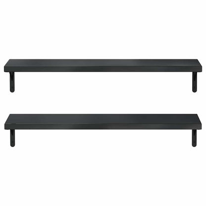 vidaXL Wall Shelves 2 pcs 100x23.5 cm Black Stainless Steel
