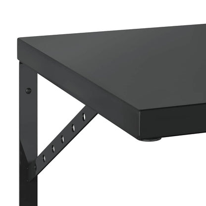 vidaXL Wall Shelves 2 pcs 75x40 cm Black Stainless Steel
