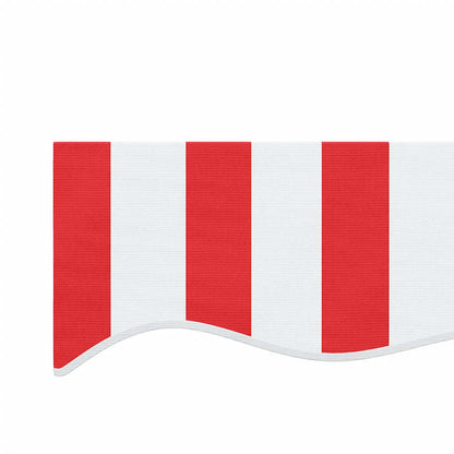 vidaXL Awning Replacement Fabric Red and White 3x2.5 m Polyester