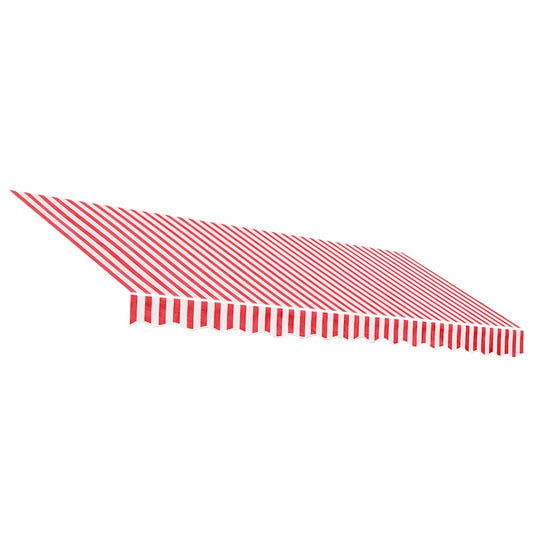 vidaXL Awning Replacement Fabric Red and White 4x3.5 m Polyester