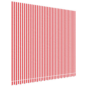 vidaXL Replacement Fabric for Awning Red and White Stripe 4x3.5 m