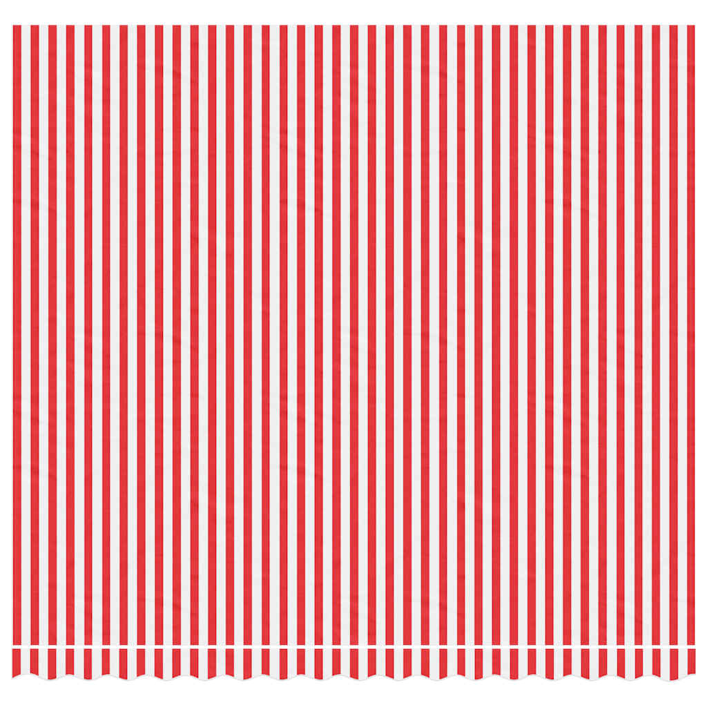 vidaXL Awning Replacement Fabric Red and White 4x3.5 m Polyester