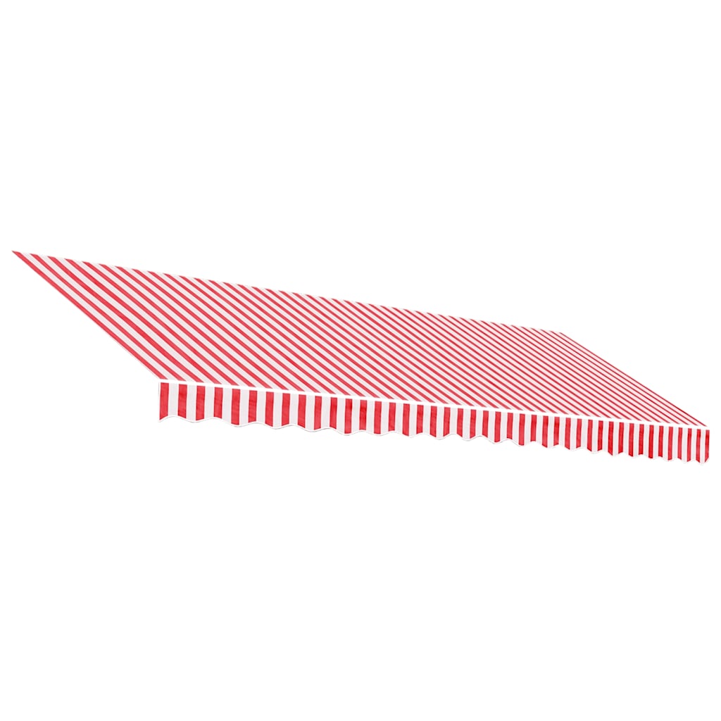 vidaXL Awning Replacement Fabric Red and White 4.5x3 m Polyester