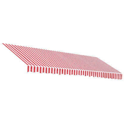vidaXL Awning Replacement Fabric Red and White 4.5x3 m Polyester