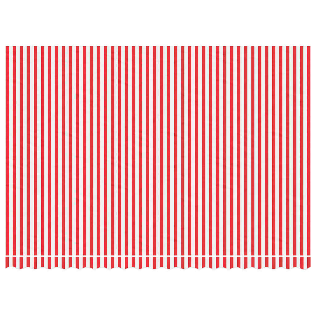 vidaXL Awning Replacement Fabric Red and White 4.5x3 m Polyester
