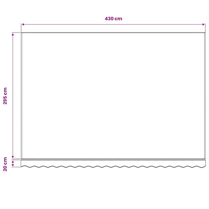 vidaXL Awning Replacement Fabric Red and White 450x300 cm Polyester