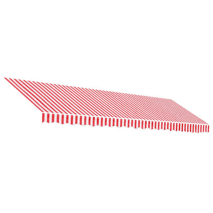 vidaXL Awning Replacement Fabric Red and White 5x3 m Polyester