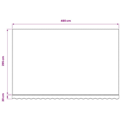 vidaXL Awning Replacement Fabric Red and White 500x300 cm Polyester