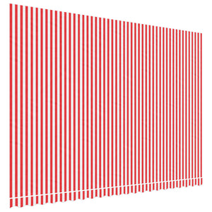 vidaXL Replacement Fabric for Awning Red and White Stripe 5x3.5 m