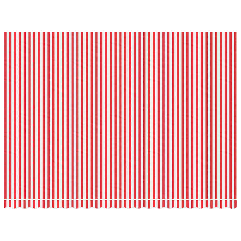 vidaXL Awning Replacement Fabric Red and White 5x3.5 m Polyester