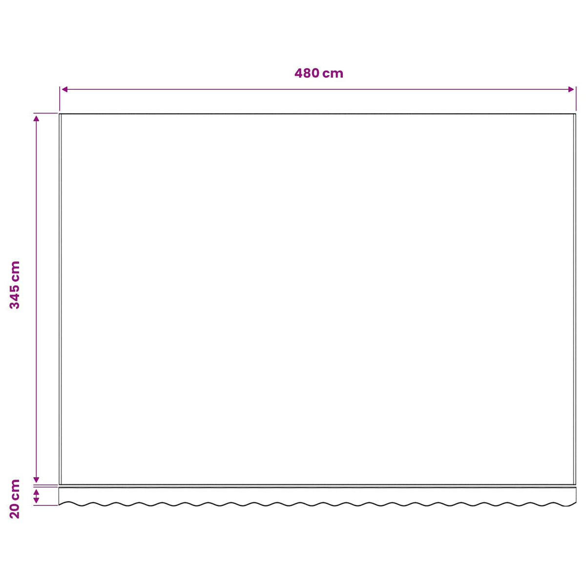 vidaXL Awning Replacement Fabric Red and White 500x350 cm Polyester
