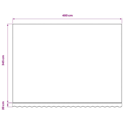 vidaXL Awning Replacement Fabric Red and White 500x350 cm Polyester