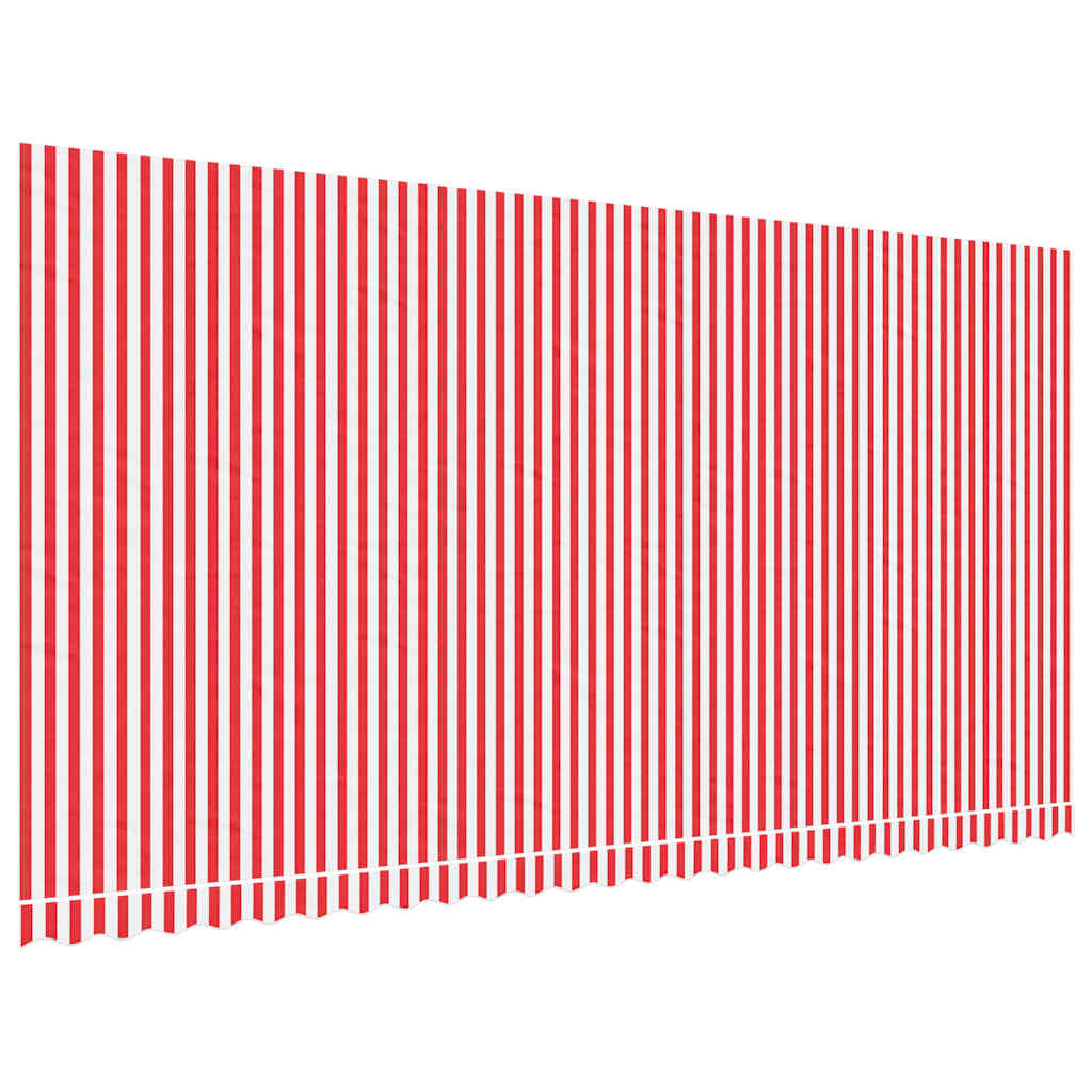 vidaXL Awning Replacement Fabric Red and White 6x3 m Polyester