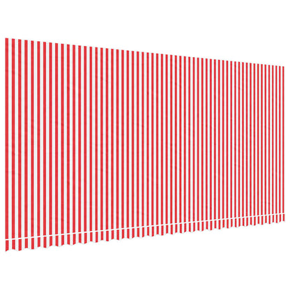 vidaXL Awning Replacement Fabric Red and White 6x3 m Polyester
