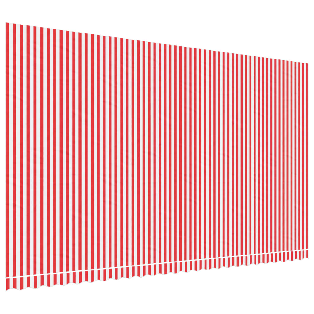 vidaXL Awning Replacement Fabric Red and White 6x3.5 m Polyester