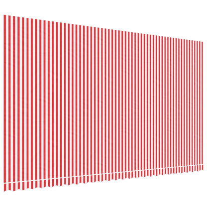 vidaXL Awning Replacement Fabric Red and White 6x3.5 m Polyester