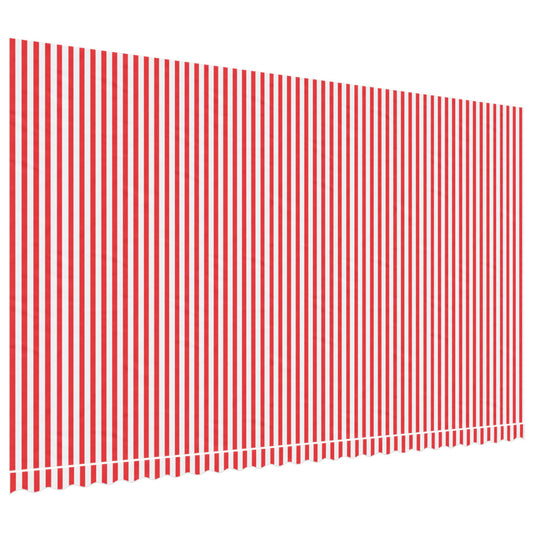 vidaXL Awning Replacement Fabric Red and White 6x3.5 m Polyester