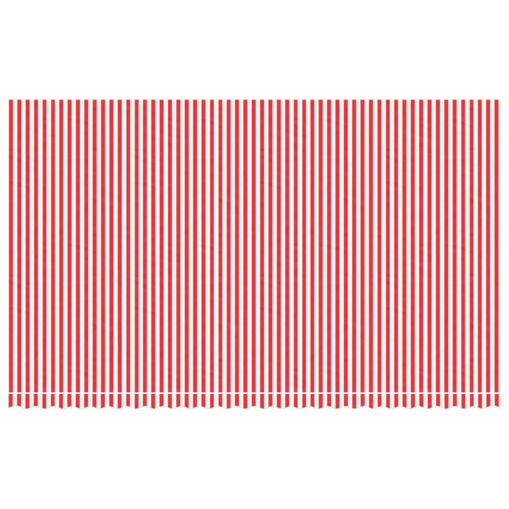 vidaXL Awning Replacement Fabric Red and White 6x3.5 m Polyester