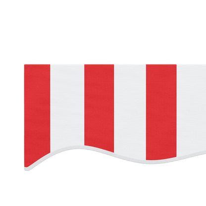 vidaXL Awning Replacement Fabric Red and White 6x3.5 m Polyester