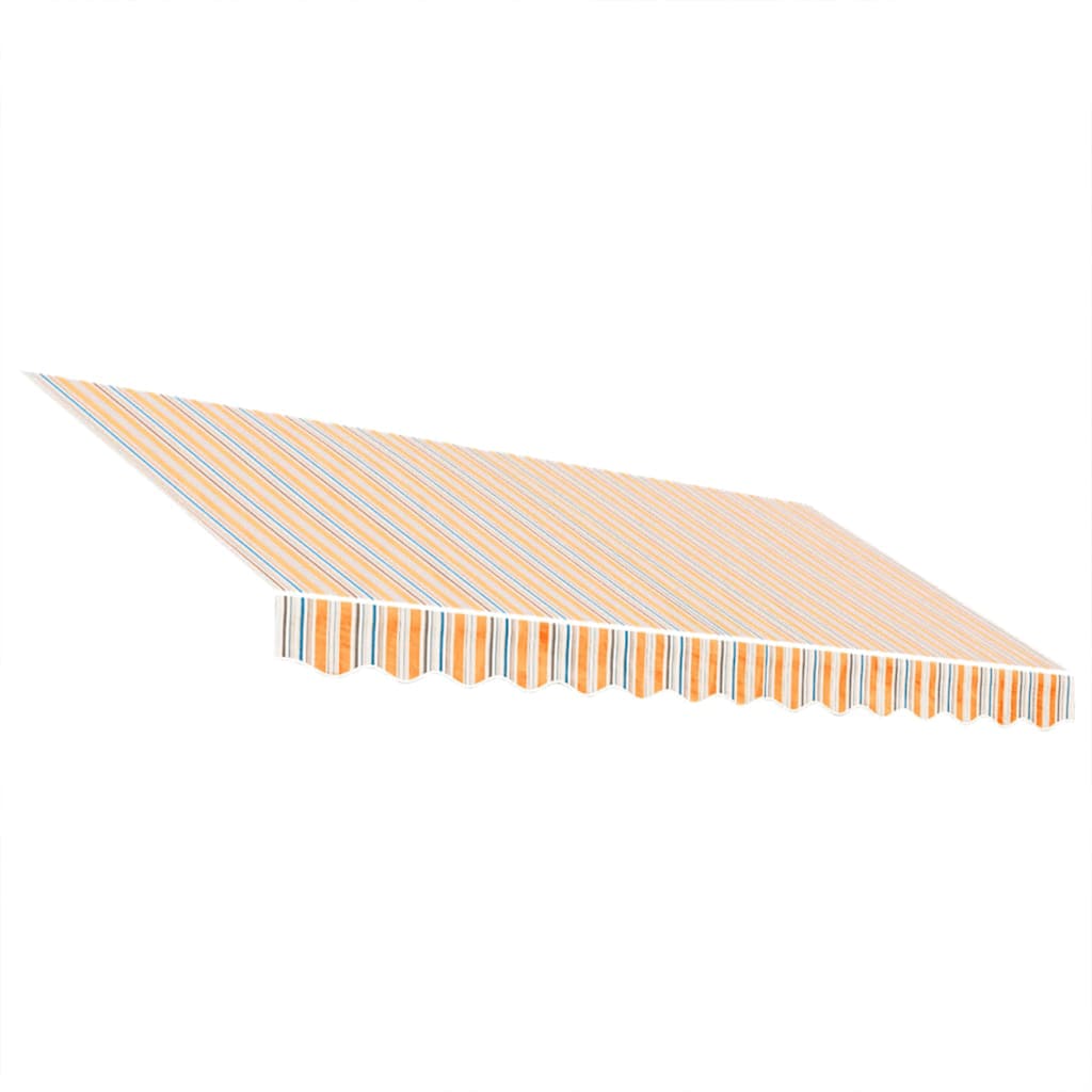 vidaXL Awning Replacement Fabric Orange and Blue 3.5x2.5 m Polyester
