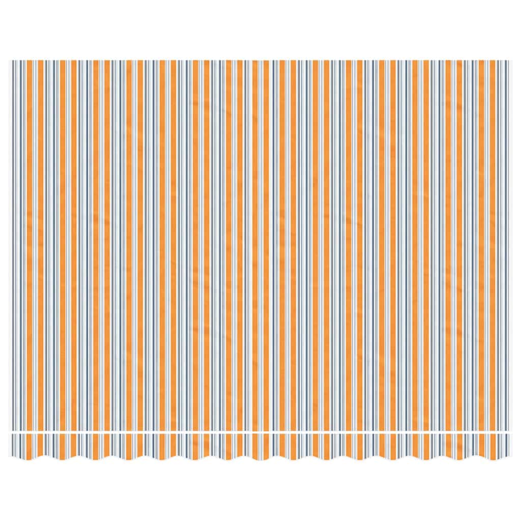 vidaXL Awning Replacement Fabric Orange and Blue 3.5x2.5 m Polyester