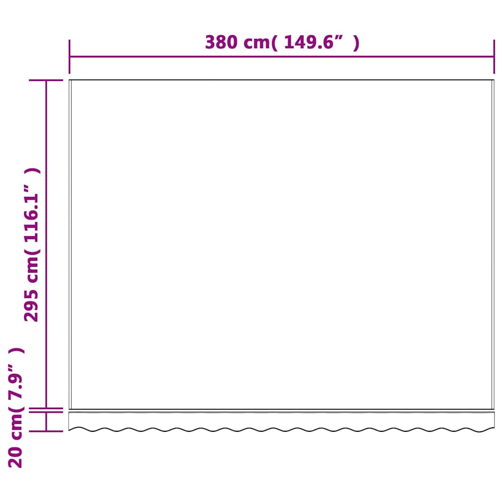 vidaXL Awning Replacement Fabric Multicolour 400x300 cm Polyester