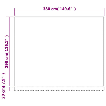 vidaXL Awning Replacement Fabric Multicolour 400x300 cm Polyester