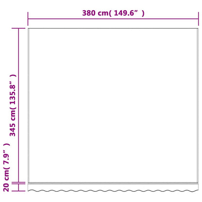 vidaXL Awning Replacement Fabric Multicolour 400x350 cm Polyester