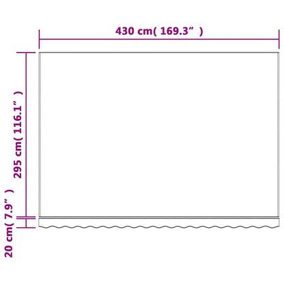 vidaXL Awning Replacement Fabric Multicolour 450x300 cm Polyester