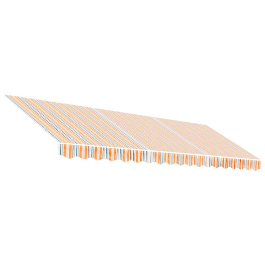 vidaXL Awning Replacement Fabric Orange and Blue 4.5x3.5 m Polyester