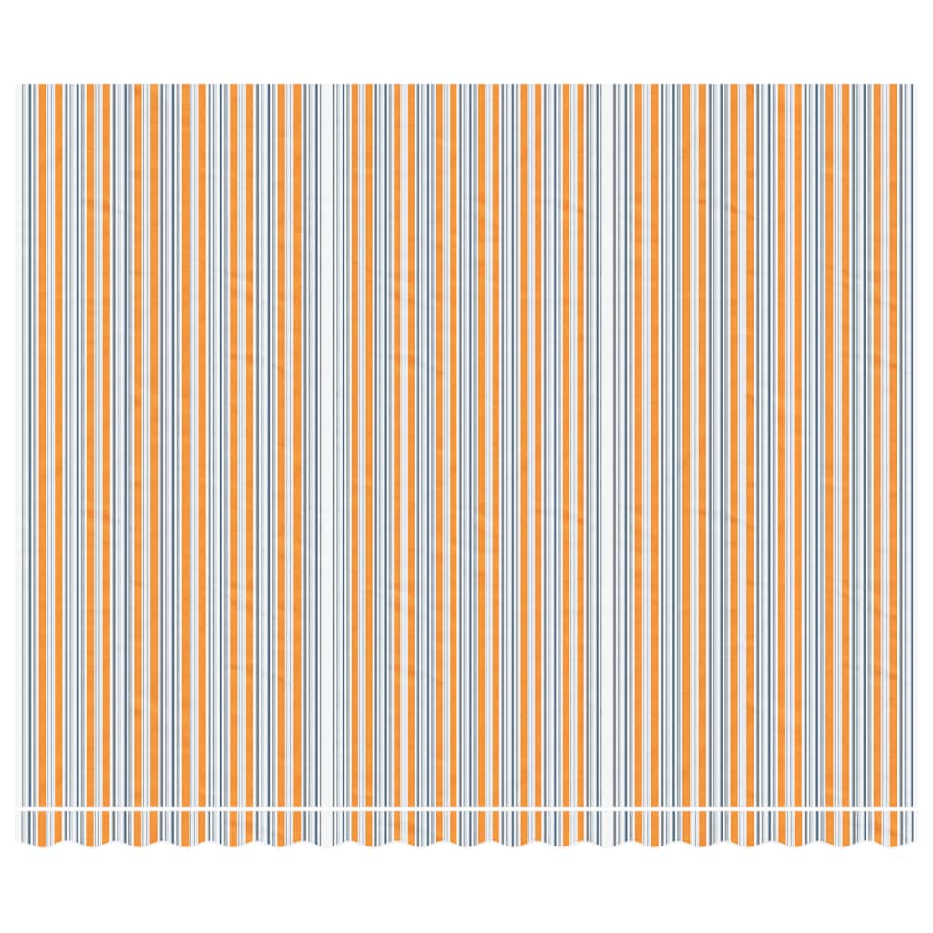 vidaXL Awning Replacement Fabric Orange and Blue 4.5x3.5 m Polyester