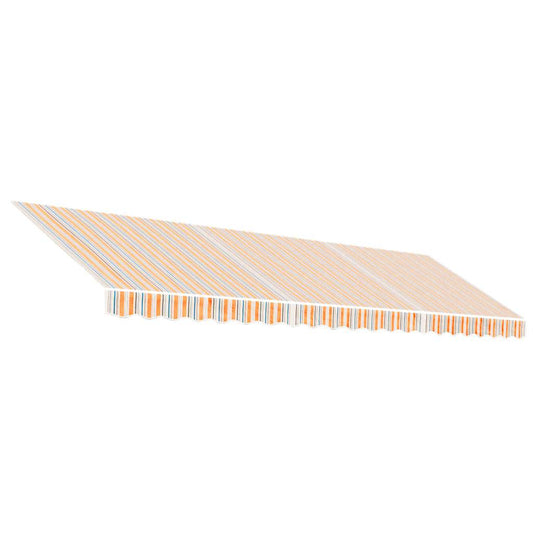 vidaXL Awning Replacement Fabric Orange and Blue 5x3 m Polyester