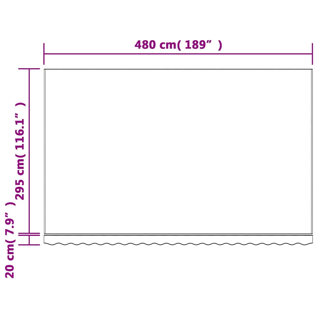 vidaXL Replacement Fabric for Awning Multicolour Stripe 5x3 m
