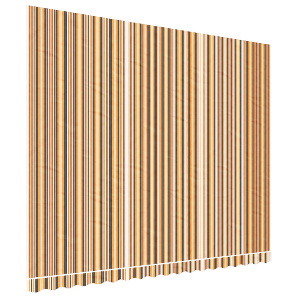 vidaXL Awning Replacement Fabric Orange and Black 4.5x3.5 m Polyester