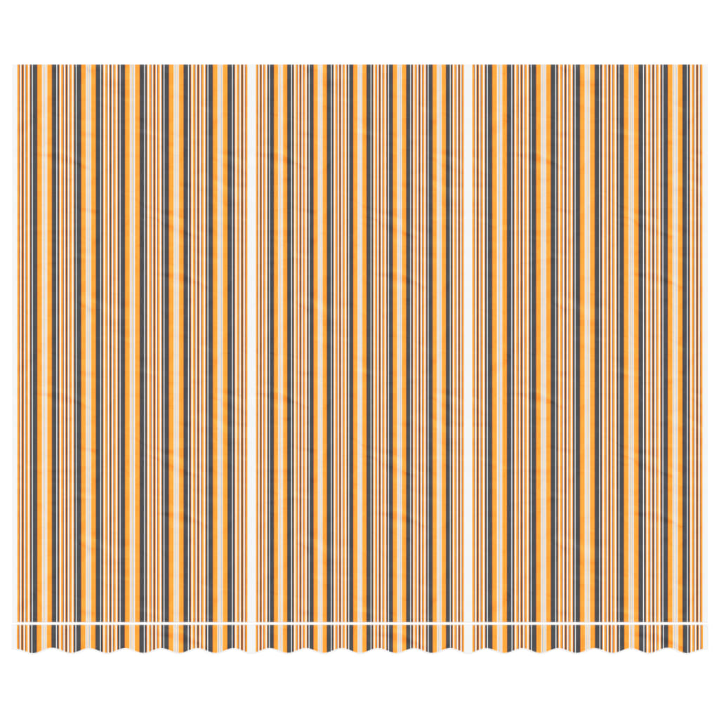 vidaXL Awning Replacement Fabric Orange and Black 4.5x3.5 m Polyester