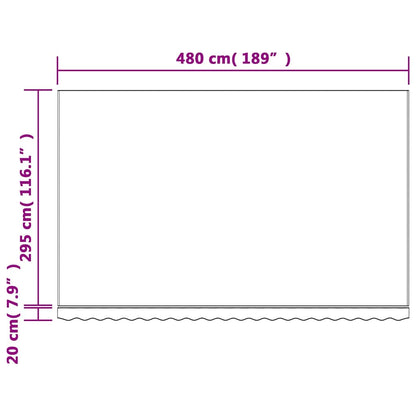vidaXL Awning Replacement Fabric Multicolour 500x300 cm Polyester