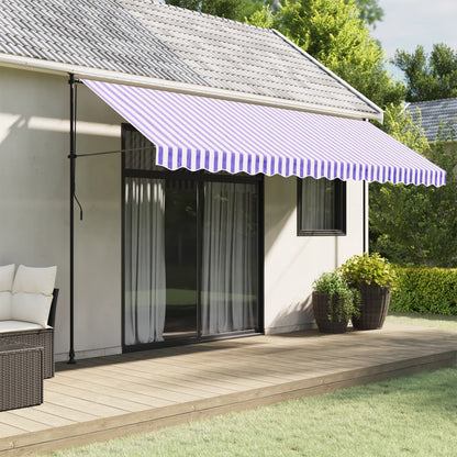 vidaXL Awning Valance Replacement Blue and White Stripe 450 cm